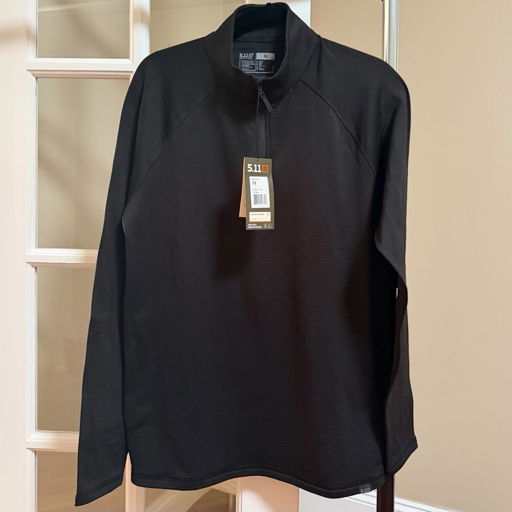 5.11 Tactical Black Light Weight Performance Zip Pullover